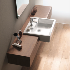 Duravit Vero Rectangular Semi-Recessed Basin 03145500000