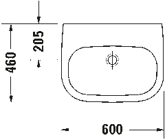 Duravit D-code Wall-Hung Med Washbasin 2311600002
