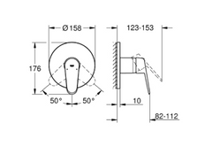 GROHE Eurodisc Cosmopolitan Single Lever Concealed Shower Mixer 24055002