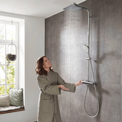 Hansgrohe Crometta E Showerpipe 240 1jet 2 ticks with Thermostat Varia - 26152009