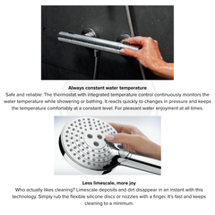 Hansgrohe Crometta E Showerpipe 240 1jet 2 ticks with Thermostat Varia - 26152009