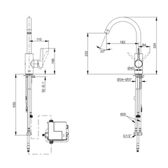 (CLEARANCE) Kohler TAUT Touchless Swing Kitchen Faucet - 26259T-4-CP