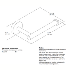 Kohler ELATE® Toilet Roll Holder - 27292CP/BL