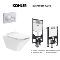 Kohler MODERNLIFE Edge Wall Hung Toilet Bowl & Complete Bundle Set - K-27903IN-SS-0