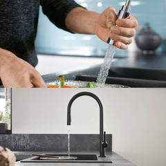 Hansgrohe Talis M54 Single Lever Kitchen Mixer with Pull Out Spout 210 2jet - 72842000 / 72842670