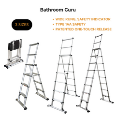 Telescopic Aluminium Combi Ladder 2.02m / 2.6m / 3.2m