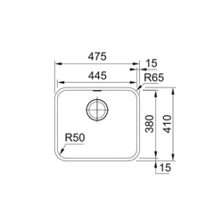 Franke BELL Undermount Single Bowl Stainless Steel Kitchen Sink - BCX110-45