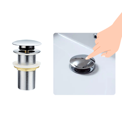 h+m Brass Pop-Up Waste For Washbasin (Mushroom Design) - A43