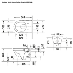 Duravit D-Neo Rimless Wall Hung WC Bundle with Geberit Kappa Flushing System