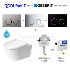 Duravit D-Neo Rimless Wall Hung WC Bundle with Geberit Kappa Flushing System