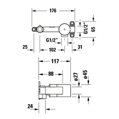 Duravit WAVE Concealed Type Basin Mixer - WA1070004