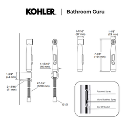 Kohler Spacity™ Two Function Hygiene Spray / Bidet Spray - K-29152T-CP