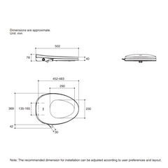 Kohler C³™-030 Elongated Manual Bidet Seat - K-98804K-0
