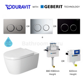 Duravit ME By Starck Rimless Wall Hung WC Bundle with Geberit Kappa Flushing System