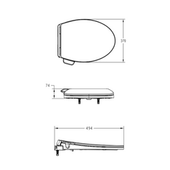 (No Power Needed) American Standard Smart Washer Manual Bidet Seat & Cover - 1007372080