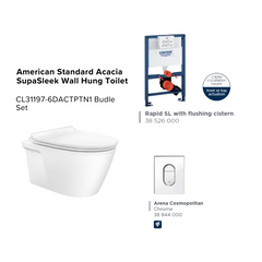 AMERICAN STANDARD Acacia SupaSleek Wall Hung Toilet Bundle Set (CL31197-6DACTPTN1)