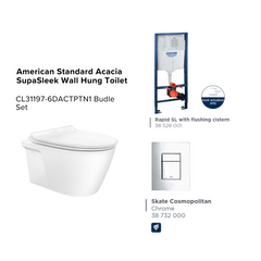AMERICAN STANDARD Acacia SupaSleek Wall Hung Toilet Bundle Set (CL31197-6DACTPTN1)