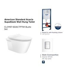 AMERICAN STANDARD Acacia SupaSleek Wall Hung Toilet Bundle Set (CL31197-6DACTPTN1)