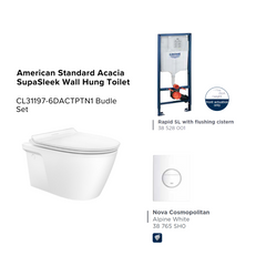 AMERICAN STANDARD Acacia SupaSleek Wall Hung Toilet Bundle Set (CL31197-6DACTPTN1)