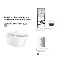 AMERICAN STANDARD Acacia SupaSleek Wall Hung Toilet Bundle Set (CL31197-6DACTPTN1)
