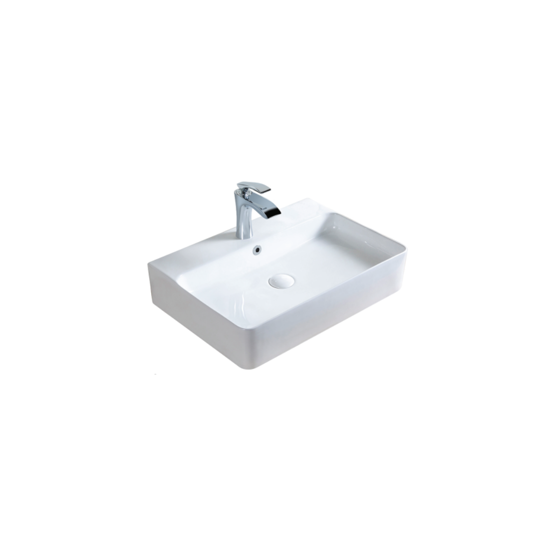 Countertop wall-mount thin edge basin