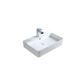 Countertop wall-mount thin edge basin