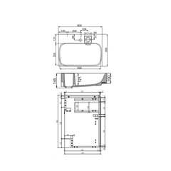 Kohler Maxispace Hydroshield 600mm Vanity Cabinet with 1 Tap Hole Washbasin Set – Light Wood K96120T10