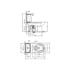 American Standard Neo Modern 4.2/3L one-piece Toilet Bowl WC CL25315-6DACTCB