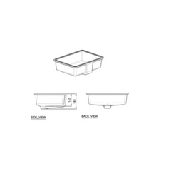 American Standard Thin Touch Square Undercounter Basin 500mm CCASF514-1000410F0
