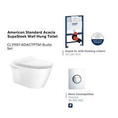 AMERICAN STANDARD Acacia SupaSleek Wall Hung Toilet Bundle Set (CL31197-6DACTPTN1)