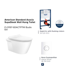 AMERICAN STANDARD Acacia SupaSleek Wall Hung Toilet Bundle Set (CL31197-6DACTPTN1)