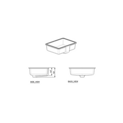 American Standard Flexio Thin Touch Square Undercounter Basin 600mm CCASF513-1000410F0