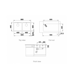 Blanco Quatrus 400/400-IU undermount sink 237586