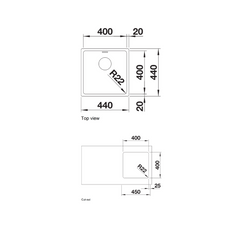 Blanco Andano 400-U undermount sink 522959
