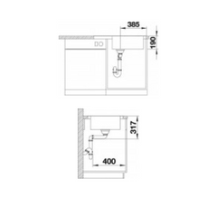 Blanco Dinas XL 6S compact insert sink 525121