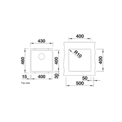 Blanco Subline 400-U undermount sink 525990