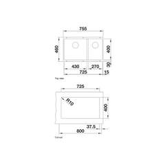 Blanco Subline 430/270-U undermount sink 525991