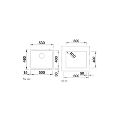 Blanco Subline 500-U undermount sink 525995