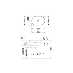 Duravit LUV countertop basin 0379600000