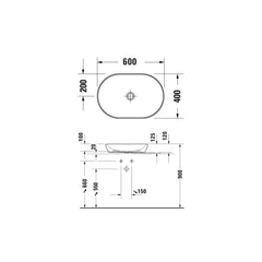 Duravit D-Neo countertop basin 2372600070