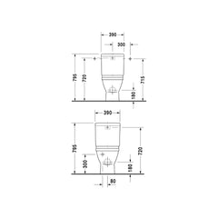 Duravit Starck 3 2PWC complete set DUR-0128090064-WHI