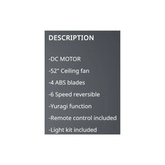 Elmark Samurai 52" ceiling fan Pine ELM-SAMURAIPINE-PIN