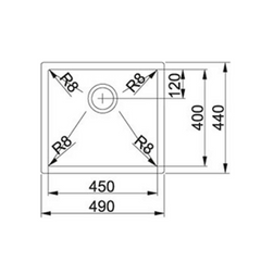 Franke Planar Stainless Steel 450mm Undermount Single Bowl Sink PZX 110-45