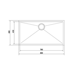 Franke Planar Stainless Steel 790mm Undermount Single Bowl Kitchen Sink - PZX 110-79
