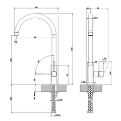 Gessi Cucinai Single Lever Kitchen Mixer 17159-031