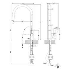 Gessi Cucinai Single Lever Kitchen Mixer With Pull-Out Spout 17163-031