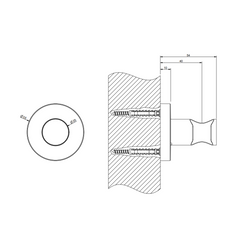 Gessi Emporio via Manzoni Fixed Handshower Hook 38657031