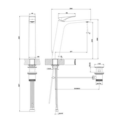 Gessi Solferino High-Rise Basin Mixer 49003031
