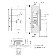 Gessi Venezia Concealed Bath/Shower Mixer - 47179-031