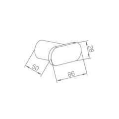 H+M CURVE NEW series double robe hook 24109A